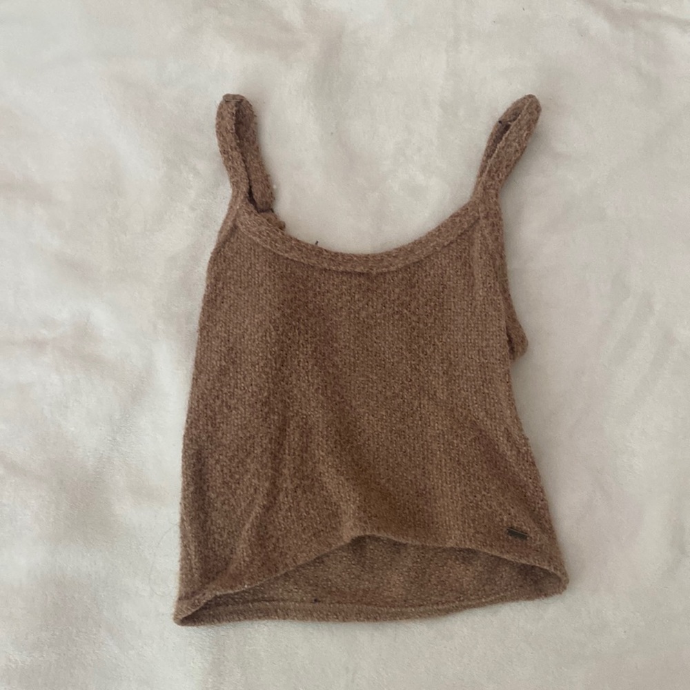 Brown fuzzy top